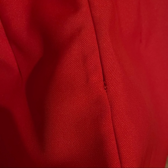 Red Embellished Deep V Neck Shift Dress by Karta - Picture 4 of 5